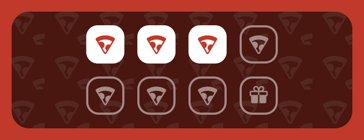 3 of 8 stamps collected